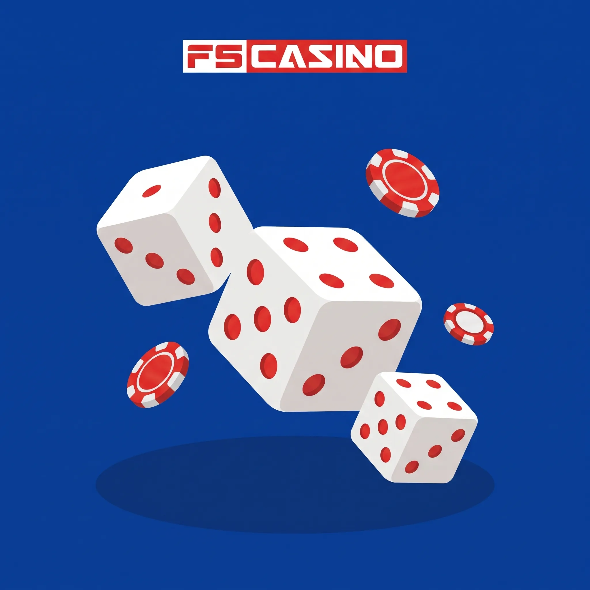 FS Casino dobókockák és zsetonok